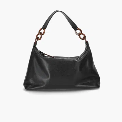Pre-owned Chanel Caviar Cc Wood Chain Shoulder Bag
