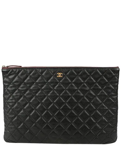 Pre-owned Chanel Caviar Classic Large Clutch (authentic Pre-loved)