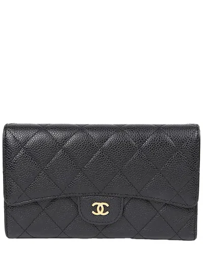 Pre-owned Chanel Caviar Classic Long Wallet (authentic Pre-loved)