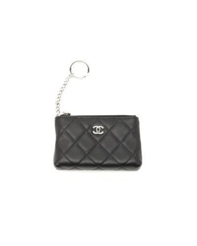 Pre-owned Chanel Caviar Coin Purse In Black