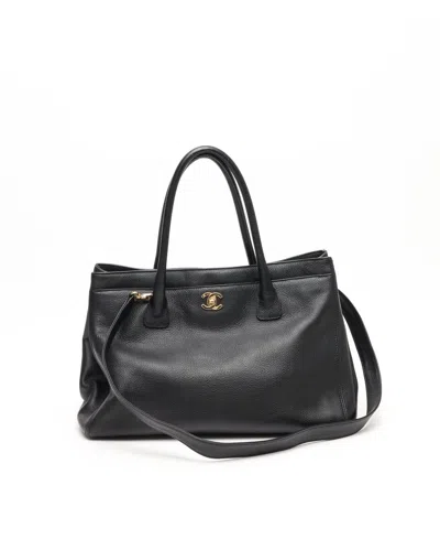 Pre-owned Chanel Caviar Executive Tote Bag In Black