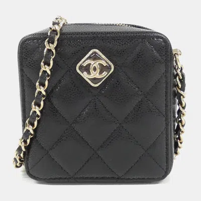 Pre-owned Chanel Caviar Leather Chain Clutch