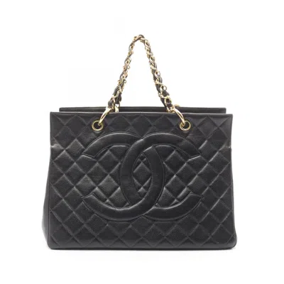 Pre-owned Chanel Caviar Leather Leather Tote Bag () In Black