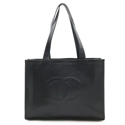 Pre-owned Chanel Caviar Leather Tote Bag Black