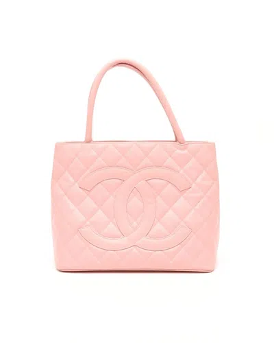 Chanel Caviar Medallion Tote Bag In Pink