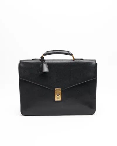 Pre-owned Chanel Caviar Picolore Business Bag In Black