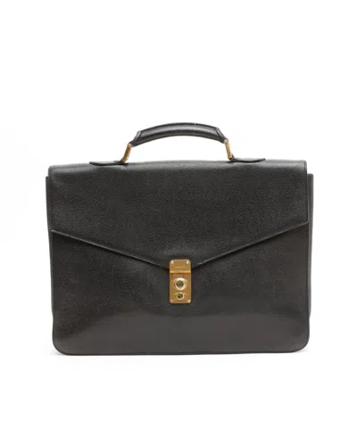 Pre-owned Chanel Caviar Picolore Business Bag In Black