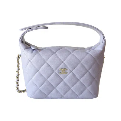 Pre-owned Chanel Caviar Quilted Hobo Bags Light Purple