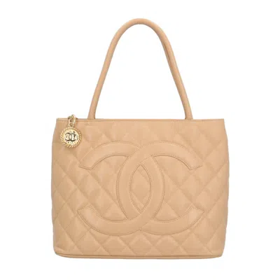 Pre-owned Chanel Caviar Skin Beige Caviar Leather Tote Bag ()