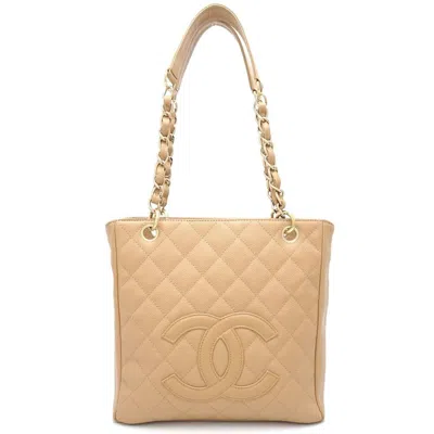 Pre-owned Chanel Caviar Skin Beige Caviar Leather Tote Bag ()