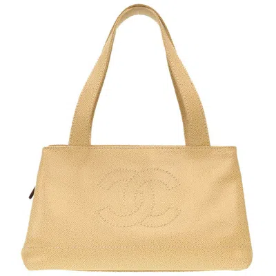 Pre-owned Chanel Caviar Skin Beige Caviar Leather Tote Bag ()