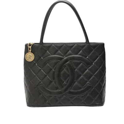 Pre-owned Chanel Caviar Skin Black Caviar Leather Handbag Tote Bag ()