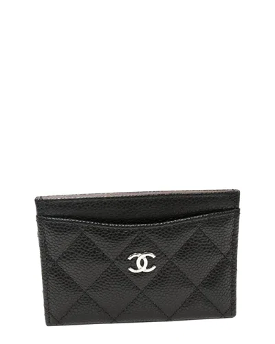 Pre-owned Chanel Caviar Skin Card Case (authentic Pre-loved)