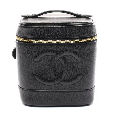 Pre-owned Chanel Caviar Skin Coco Mark Handbag Black