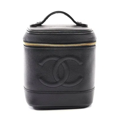 Pre-owned Chanel Caviar Skin Coco Mark Handbag Black