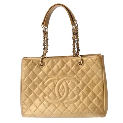 Pre-owned Chanel Caviar Skin Gold Caviar Leather Tote Bag ()