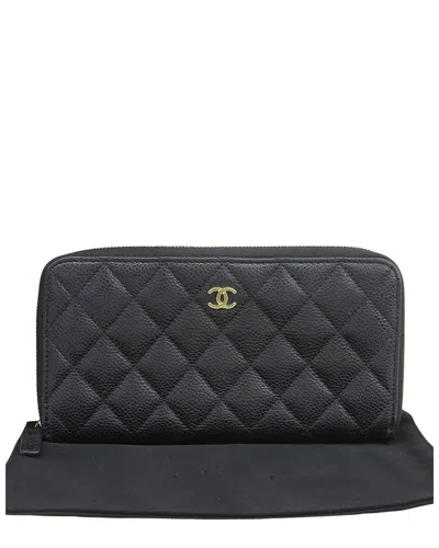 Pre-owned Chanel Caviar Skin Long Wallet (authentic Pre-loved)