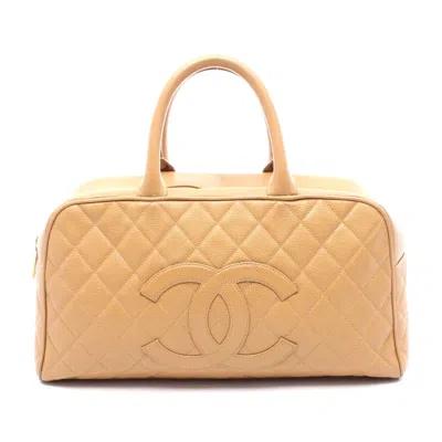Pre-owned Chanel Caviar Skin Matelasse Handbag In Brown