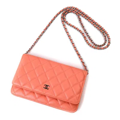 Pre-owned Chanel Caviar Skin Salmon Pink Caviar Leather Shoulder Bag ()