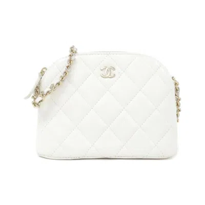 Pre-owned Chanel Caviar Skin White Caviar Leather Shoulder Bag ()