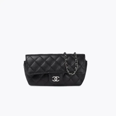Pre-owned Chanel Caviar Sunglasses Case