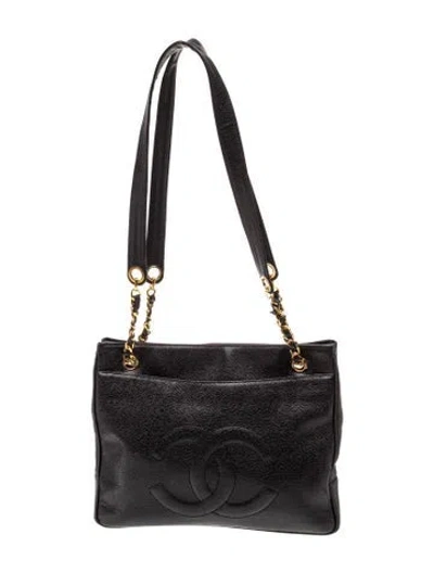 Pre-owned Chanel Caviar Timeless Cc Tote In Black