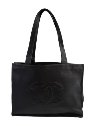 Pre-owned Chanel Caviar Timeless Tote In Black