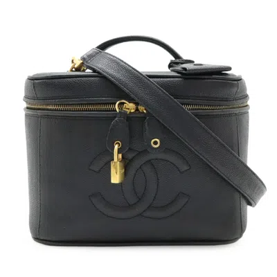 Pre-owned Chanel Caviar Vanity Bag Handbag Black
