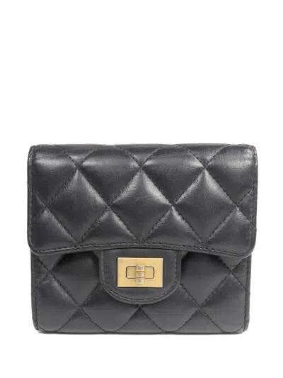 Pre-owned Chanel Cc 2.55 Wallet In Black