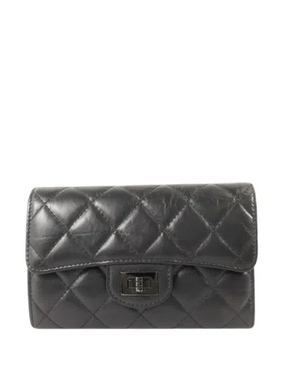 Pre-owned Chanel Cc 2.55 Wallet In Black