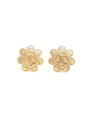 Pre-owned Chanel Cc 28's Collection Clip-on Earrings In Yellow