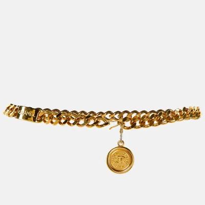 Pre-owned Chanel Cc 31 Rue Cambon Gold Tone Chain Belt