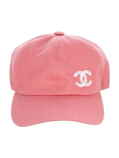 Pre-owned Chanel Cc Baseball Cap In Pink