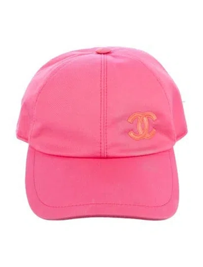 Pre-owned Chanel Cc Baseball Cap In Pink