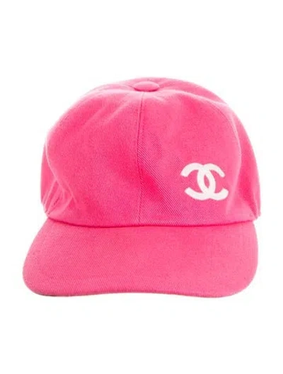 Pre-owned Chanel Cc Baseball Cap In Pink