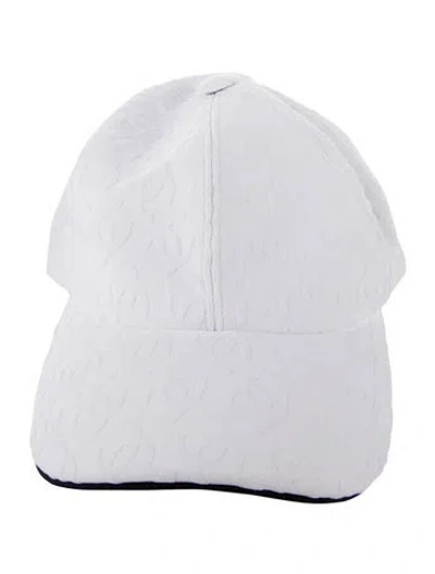 Pre-owned Chanel Cc Baseball Cap In White