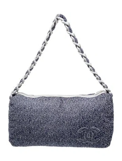 Pre-owned Chanel Cc Beach Tote In Blue