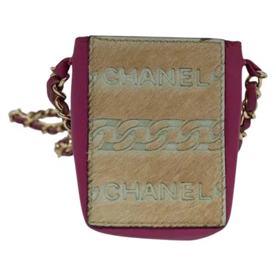 Pre-owned Chanel Cc Beige Faux Fur Clutch Bag ()