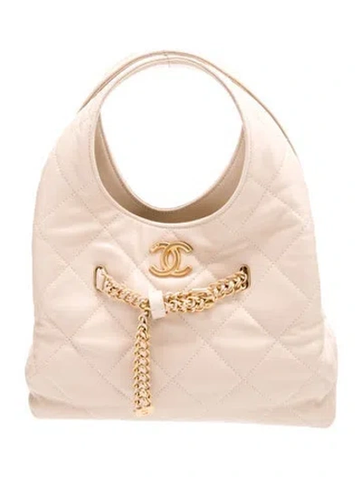 Pre-owned Chanel Cc Belt Shopping Tote In Neutral