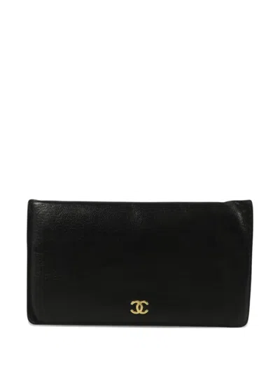 Pre-owned Chanel Cc Bifold Wallet In Black