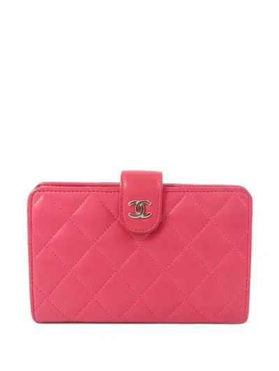 Pre-owned Chanel Cc Bifold Wallet In Pink