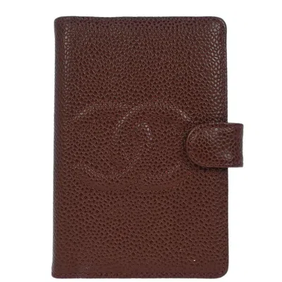 Pre-owned Chanel Cc Bifold Wallet Quilted Caviar Brown Leather Wallets Accessory ()