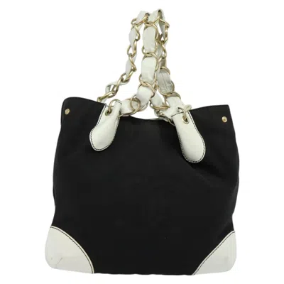 Pre-owned Chanel Cc Black Canvas Shoulder Bag ()