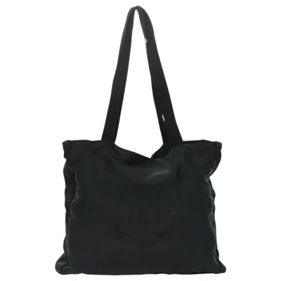 Pre-owned Chanel Cc Black Silk Tote Bag ()