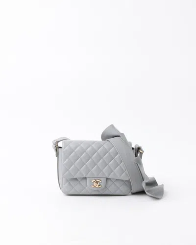 Pre-owned Chanel Cc Bolero Wave Ruffle Square Flap Bag