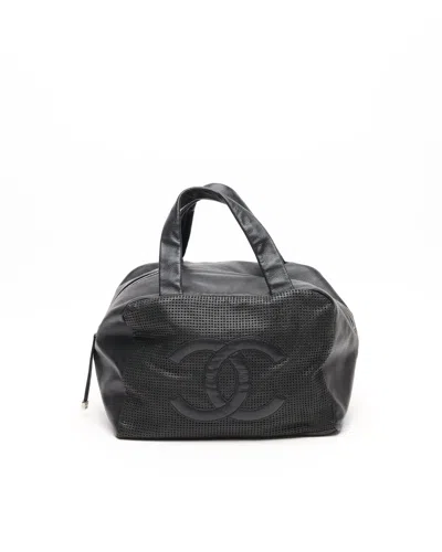 Pre-owned Chanel Cc Boston Bag In Black
