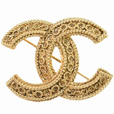 Pre-owned Chanel Cc Brooch Metal _plated Brooch Jewelry () In Gold