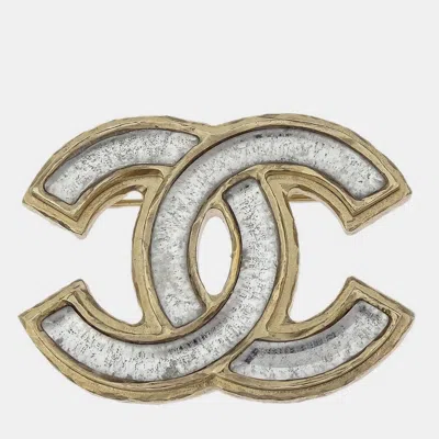 Pre-owned Chanel Cc Brooch Pin Gold