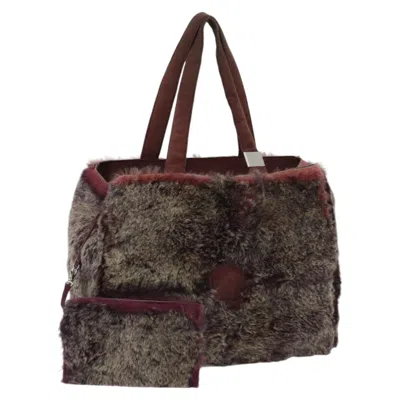 Pre-owned Chanel Cc Brown Fur Tote Bag ()
