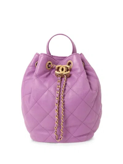 Chanel Cc Bucket Backpack In Pink